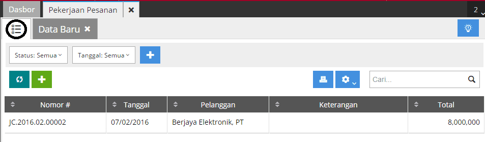 Cara Membuat Pekerjaan Pesanan di Accurate Online