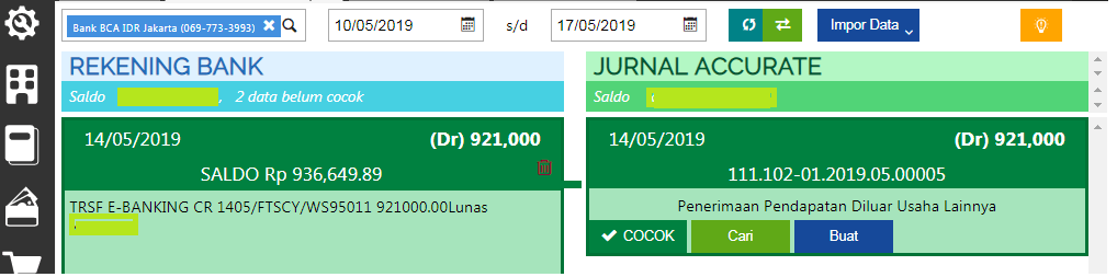 Cara Membuat Rekonsiliasi Bank di Accurate Online