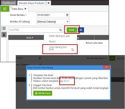 Cara Membuat Standar Biaya Produksi di Accurate Online