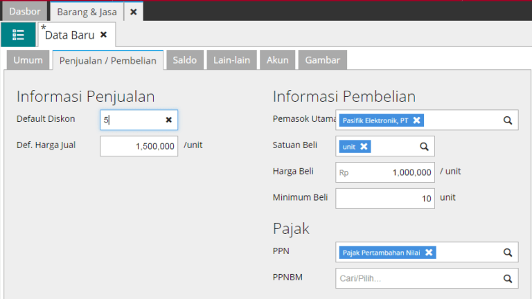Cara Menambah Barang dan Jasa Baru di Accurate Online