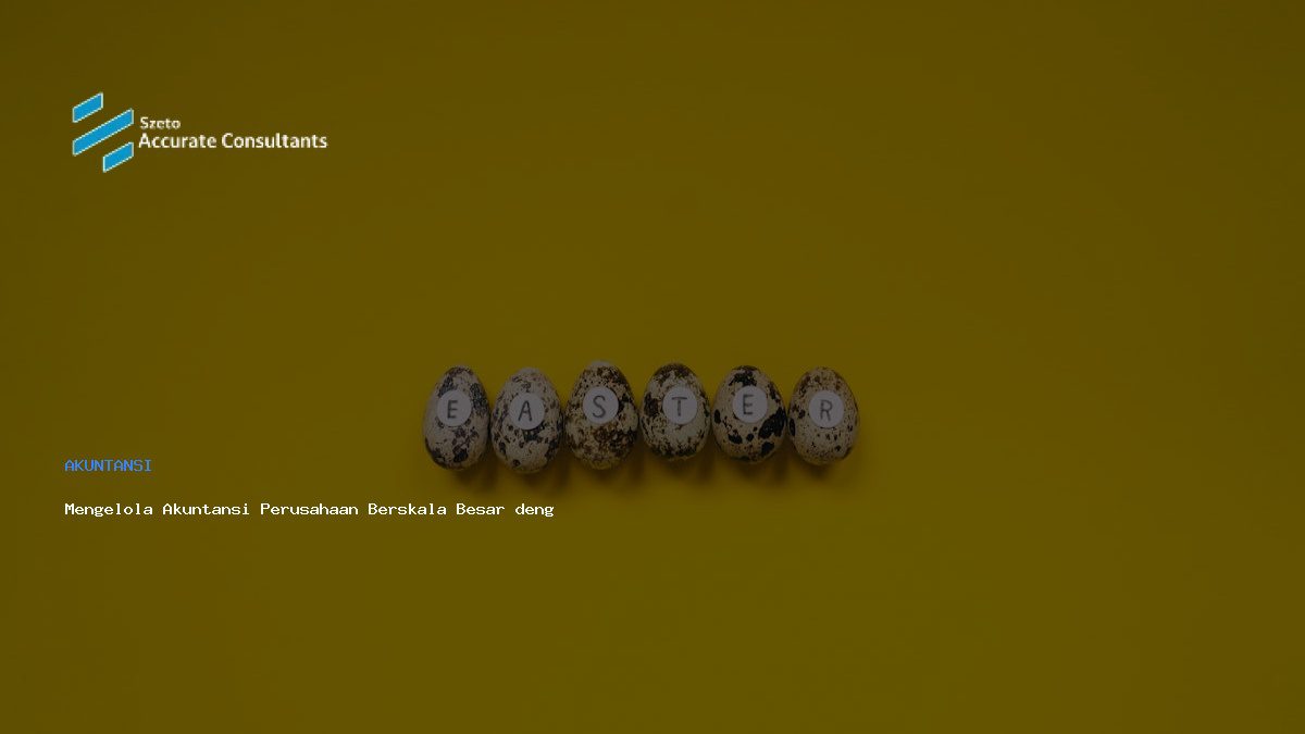 Mengelola Akuntansi Perusahaan Berskala Besar dengan Efisien