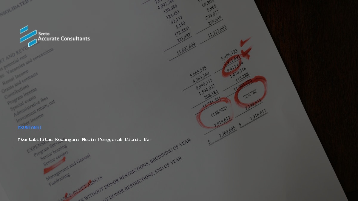 Akuntabilitas Keuangan: Mesin Penggerak Bisnis Berkelanjutan